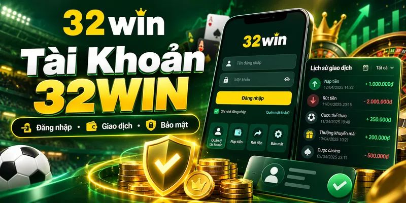 Hướng dẫn kiểm tra tài khoản và giao dịch 32WIN.